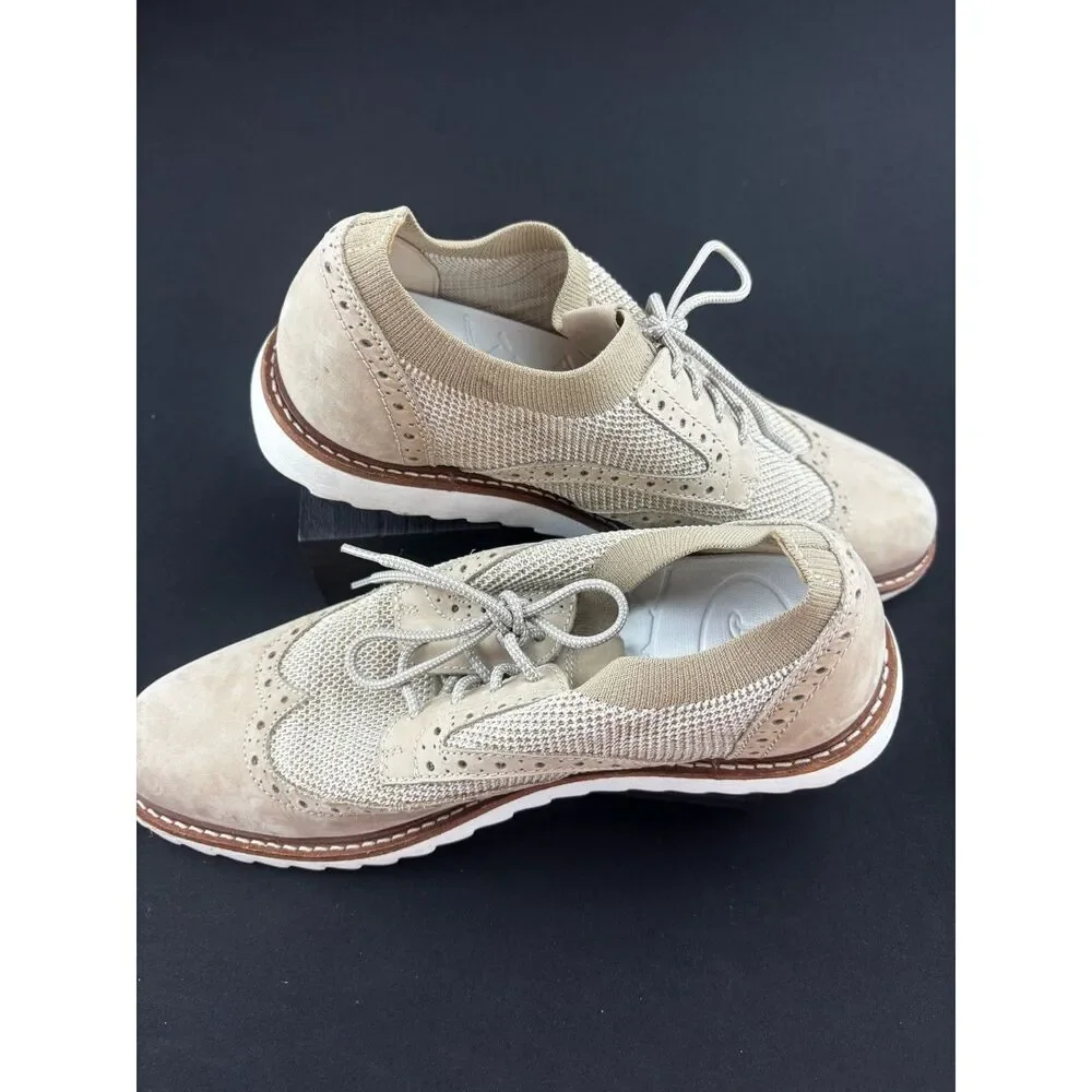 ~ Oxford Wingtips Derby Leather Mesh Hybrid Bass Lace up Shoe Mesh Suede Stretch